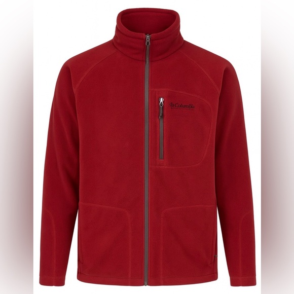 Columbia Other - Columbia Sportswear Co. Burgundy Full Zip Fleece Jacket XXL